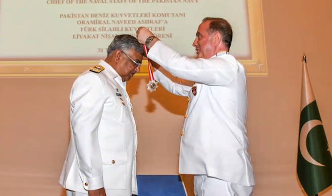 Pakistan's Naval Chief Receives Turkey's "Legion of Merit" Award