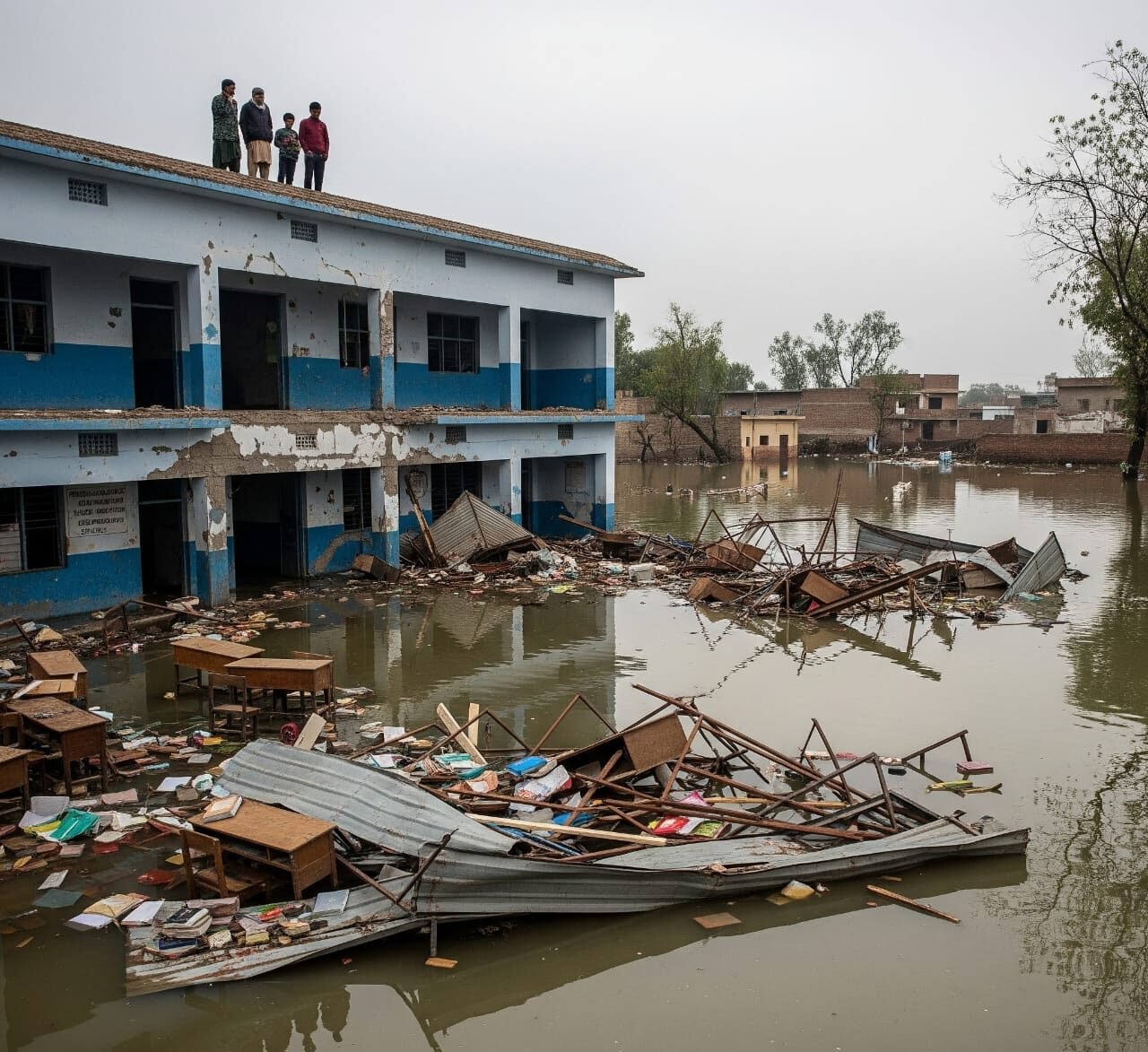 Over 60 Schools Destr-oyed, 414 Dam@ged In KP Rains And Floods